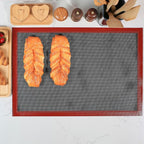 Perforated Silicone Baking Mat for Full Size Sheet Pan, Non-Stick Eclair Baking Mat for 18x26 Commercial Pan, Reusable Cookie Sheet Liner for Commercial Oven Use 1 PCS