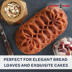 Nordic Ware Jubilee Loaf Pan, 6 Cup, Gold