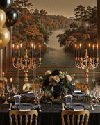 Nervure 350PCS Black Plastic Plates - Black Plastic Dinnerware Sets for 50 Guests - 100 Disposable Plates, 150 Gold Silverware, 50 Cups, 50 Napkins for Wedding & Party & Graduation & Retirement