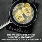 GreenPan GP5 Hard Anodized Healthy Ceramic Nonstick 10" Frying Pan Skillet, Heavy Gauge Scratch Resistant, Stay Flat Surface, Induction, Mirror Finish Handle,Oven Safe, PFAS-Free, Black