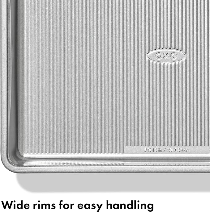 OXO Good Grips Non-Stick Pro Clear Coated Metal Bakeware Cake Pan 9 x 13 in, Baking Sheet