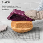 KitchenAid Nonstick Swiss Engineered Aluminized Steel Loaf Pan, Dishwasher Safe, 9 x 5 Inch, Beetroot