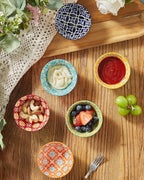 Metahom Ceramic Dipping Bowls, 3.5 inch Small Bowls for Dipping, 4oz Mini Bowl for Soy Sauce, Condiments, Side Dishes, Charcuterie Boards, Set of 6