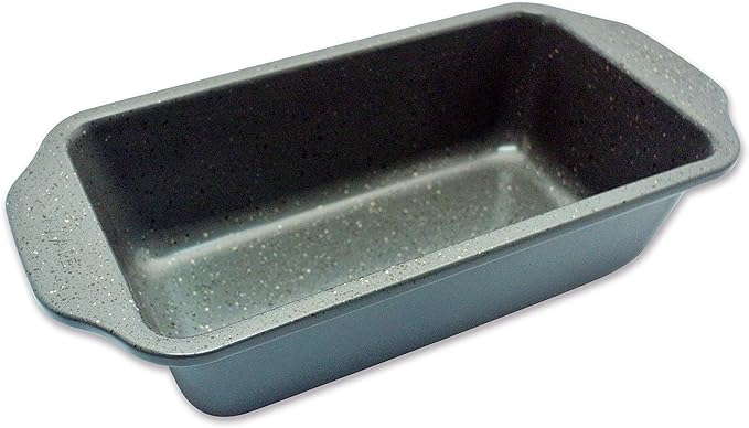casaWare Loaf Pan 9 x 5-Inch Ceramic Coated Non-Stick (Silver Granite)