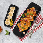 R-kay 4 Pack Plastic Serving Trays for Party - Black Serving Tray 17 by 6.5 in - Heavy Duty Dessert Trays for Food - Rectangular Party Serving Trays - Premium Party Trays - Black Platters