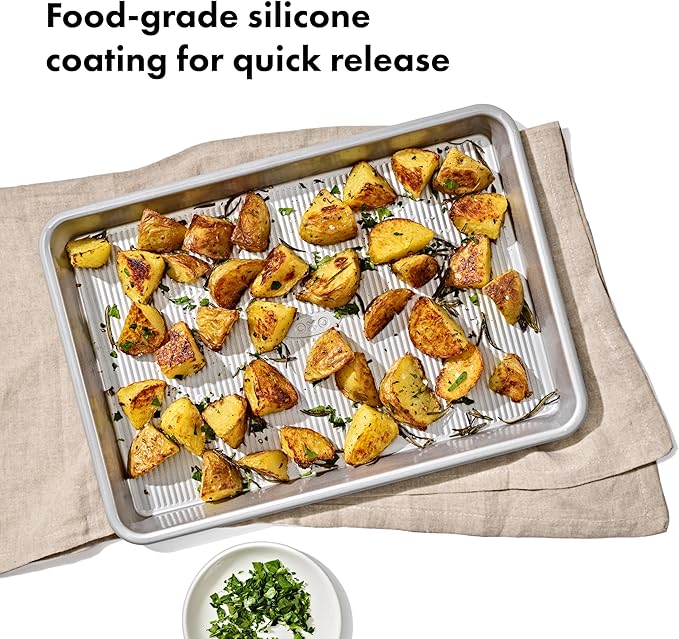 OXO Good Grips Non-Stick Pro Clear Coated Metal Bakeware Quarter Sheet Pan, Baking Sheet