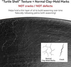WANGYUANJI 12.6” Cast Iron Wok with Glass Lid – Traditional Round Bottom Chinese Wok for Gas Stove & Open Flame (Wok Ring Required) – Uncoated Clay-Mold “Turtle Shell” Texture – Seasoning Needed