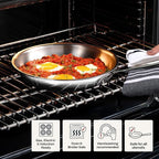 All-Clad D3® Stainless Steel 12 inch Frying Pan With Lid- Made in the USA- The Original Bonded Professional Cookware- Oven Safe & Induction Compatible