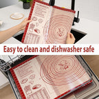 Silicone Baking Pastry Dough Mat - Non Slip Rolling Mat with Measurement Guides, Thick Reusable Kneading Board for Bread, Pizza, Cookies, Fondant, Nonstick Baking Sheet for Kitchen Counter, 20x28inch