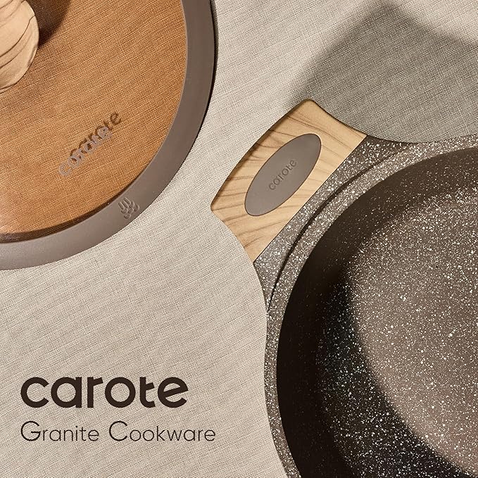 CAROTE 26PCS Pots and Pans Set Non Stick, Cookware Set Pots and Pans Induction Cook Ware, Nonstick Kitchen Cooking, PFOA Free