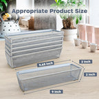 Smgmg Silverware Drawer Organizer, Cutlery Drawer Organizer, 6 Pack Utensil Drawer Organizer, Kitchen Utensils, Flatware Organizer with Interlocking Arm (9.6 * 3 * 2 inch, Grey)