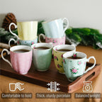 BTaT- Royal Coffee Mugs, 12 oz, Set of 8, Porcelain Bone China, Tea Mug, Large Coffee Mugs for Coffee Cups Set, Tea Cups
