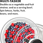 OXO Good Grips Salad Spinner | Lettuce Spinner | Fruit Washer | Fruit Washing Bowl with Strainer | Vegetable Cleaner | Salad Cleaner | Lettuce Washer | 6.22 Quart Capacity (Pack of 4)