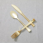 N9R 160pcs Gold Plastic Silverware - Gold Plastic Utensils Set - Tableware Flatware Kit 80 Forks, 40 Spoons, 40 Knives Disposable Cutlery Set for Party, Wedding, Birthday