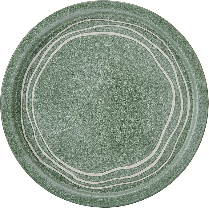Pfaltzgraff Nature's Pallet 12 Piece Stoneware Dinnerware Set, Service for 4, Modern Style, High Rims for Everyday use, Green