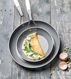 GreenPan Paris Pro Hard Anodized Healthy Ceramic Nonstick, 8" and 10" Frying pan Skillet Set, PFAS-Free, Dishwasher Safe, Grey
