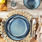 AmorArc Ceramic Dinnerware Sets,Handmade Reactive Glaze Stoneware Plates and Bowls Sets,Highly Scratch Resistant | Dishwasher & Microwave Safe Dishes Set,Service for 8 (24pc)