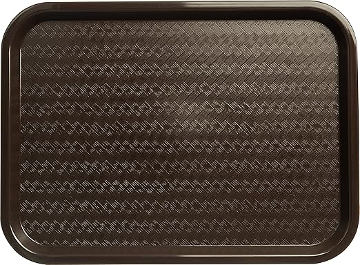 Carlisle FoodService Products CT121669 Café Standard Cafeteria / Fast Food Tray, 12" x 16", Chocolate