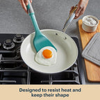 Pyrex (22-Piece) Silicone Kitchen Cooking Utensils Set, Non-Stick Silicone Cooking Gadgets, Spatulas, Pizza Wheel, Grater, Measuring, and more